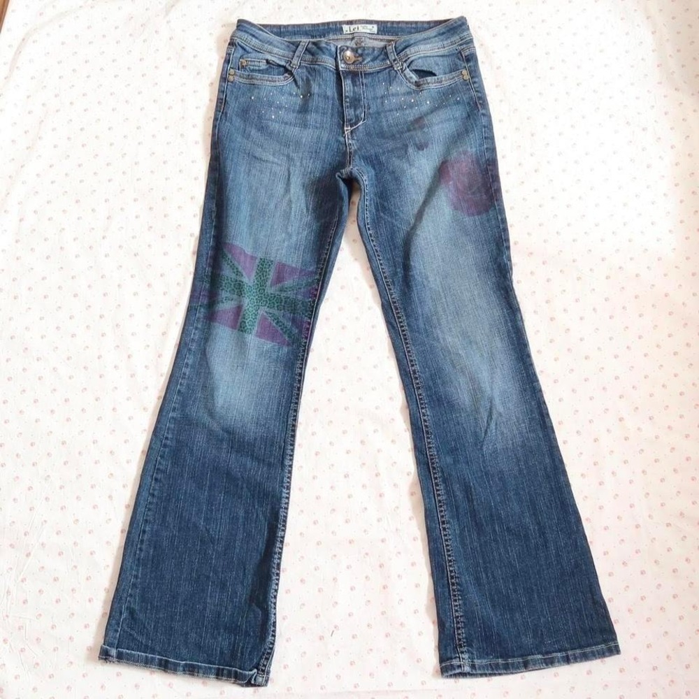 l.e.i. sophia hiphugger flare jeans low rise y2k